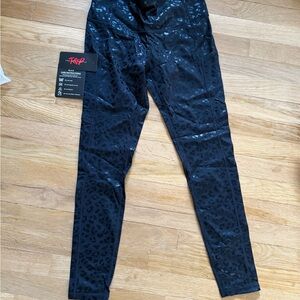 Black Leopard Print Leggings